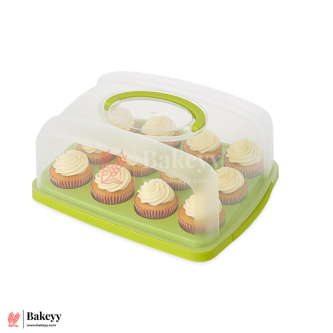 12 Cavity Cupcake Carrier with Lid and Handle