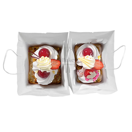 12 Inch/30.5 Cm |2kg| White Paper Cake Bag |Carry Bag |White | Paper Cake Bag - Bakeyy.com - India - 12 Inch/30.5 Cm |2kg| White Paper Cake Bag |Carry Bag |White | Paper Cake Bag - Pack of 50 / 12" Cake Bag