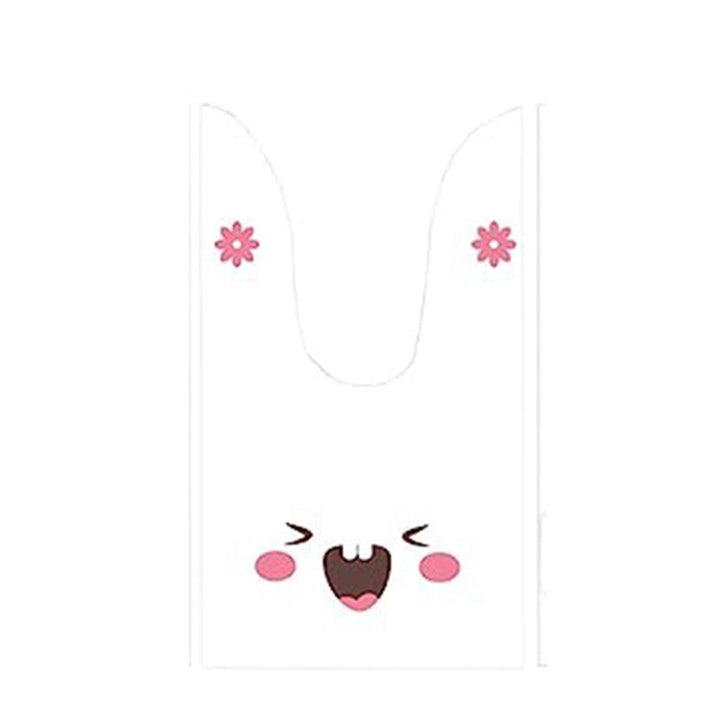 Rabbit Ear Candy Gift Bags Cute Plastic Bunny Goodie Bags Candy Bags for Kids Bunny Party Favors | Extra Small | Pack of 50 - Bakeyy.com