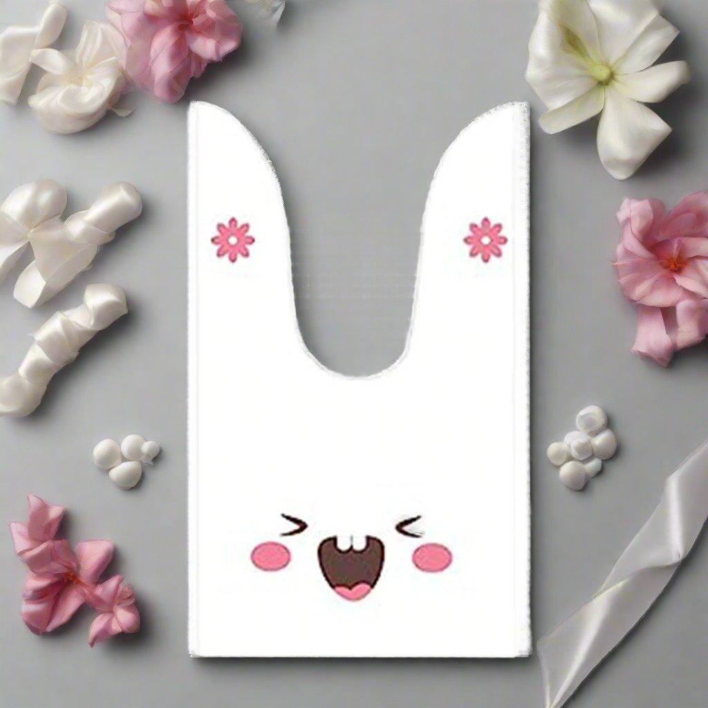 XS Rabbit Ear Candy Gift Bags Cute Plastic Bunny Goodie Bags Candy Bags for Kids Bunny Party Favors | Pack of 50 - Bakeyy.com - India - XS Rabbit Ear Candy Gift Bags Cute Plastic Bunny Goodie Bags Candy Bags for Kids Bunny Party Favors | Pack of 50 - design 1