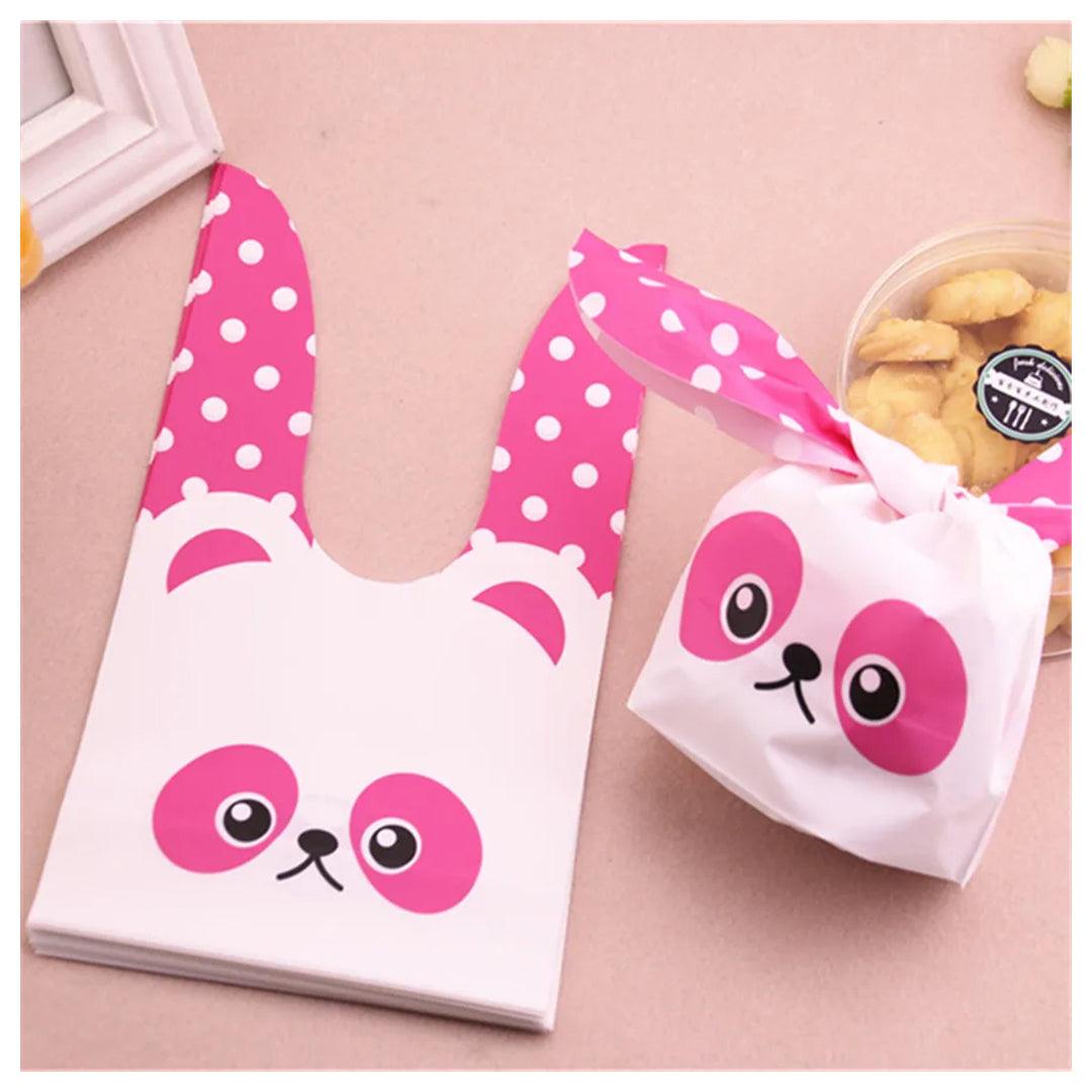 M Size | Rabbit Ear Candy Gift Bags | Cute Plastic Bags | Bunny Party Favors | Pack of 50