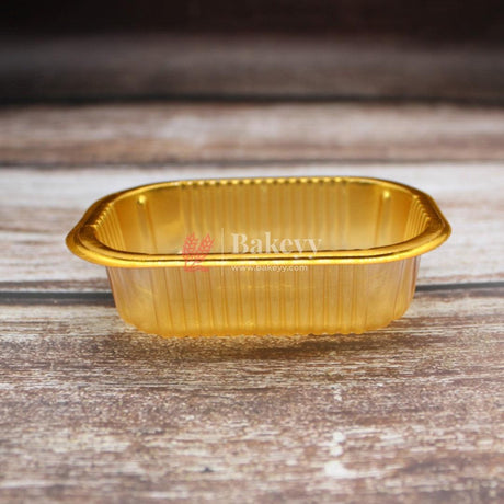 Chum Chum Rectangle Disposable Gold Plastic Foil Tray | Plastic Tray | Sweet Tray | Pack of 100 - Bakeyy.com - India - Chum Chum Rectangle Disposable Gold Plastic Foil Tray | Plastic Tray | Sweet Tray | Pack of 100 - Default Title