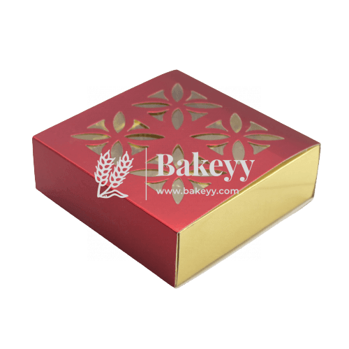 Red Chocolate Box For 4 | Gift Box | Multipurpose Box | pack of 10 - Bakeyy.com - India - Red Chocolate Box For 4 | Gift Box | Multipurpose Box | pack of 10 - Default Title