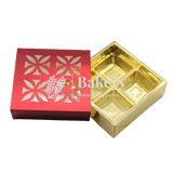 Red Chocolate Box For 4 | Gift Box | Multipurpose Box | pack of 10 - Bakeyy.com - India - Red Chocolate Box For 4 | Gift Box | Multipurpose Box | pack of 10 - Default Title