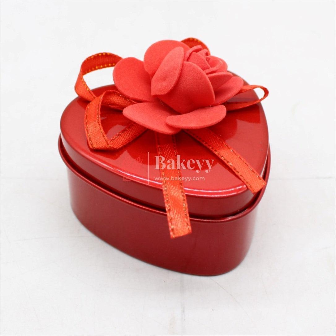 Red Heart Empty Decorative Tin Box | Gift Box | Chocolate Box | Sweet Box | Jewellery Box | Luxury Box | Pack of 18 - Bakeyy.com - India - Red Heart Empty Decorative Tin Box | Gift Box | Chocolate Box | Sweet Box | Jewellery Box | Luxury Box | Pack of 18 - Default Title