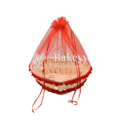 Red Heart Net Basket | Hamper Basket | Large - Bakeyy.com - India - Red Heart Net Basket | Hamper Basket | Large - Default Title