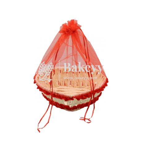 Red Heart Net Basket | Hamper Basket | Large - Bakeyy.com - India - Red Heart Net Basket | Hamper Basket | Large - Default Title