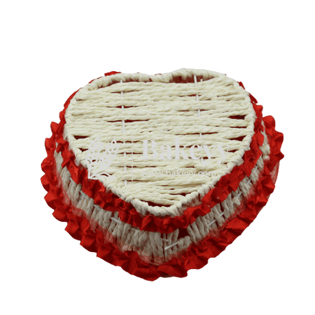 Red Heart Net Basket | Hamper Basket | Medium - Bakeyy.com - India - Red Heart Net Basket | Hamper Basket | Medium - Default Title