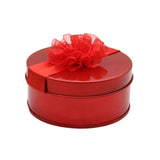 Red Small Round Empty Decorative Tin Box | Gift Box | Chocolate Box | Sweet Box | Jewellery Box | Luxury Box - Bakeyy.com - India - Red Small Round Empty Decorative Tin Box | Gift Box | Chocolate Box | Sweet Box | Jewellery Box | Luxury Box - Default Title