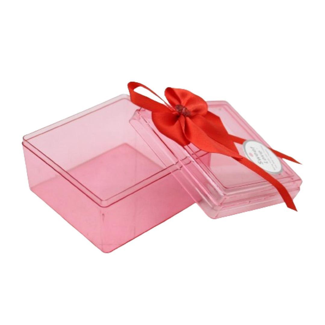 Red Square Empty Decorative Acrylic Box | Gift Box | Chocolate Box | Sweet Box | Jewellery Box | Plastic Box | Pack of 12 - Bakeyy.com - India - Red Square Empty Decorative Acrylic Box | Gift Box | Chocolate Box | Sweet Box | Jewellery Box | Plastic Box | Pack of 12 - Default Title