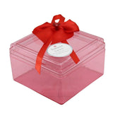 Red Square Empty Decorative Acrylic Box | Gift Box | Chocolate Box | Sweet Box | Jewellery Box | Plastic Box | Pack of 12 - Bakeyy.com - India - Red Square Empty Decorative Acrylic Box | Gift Box | Chocolate Box | Sweet Box | Jewellery Box | Plastic Box | Pack of 12 - Default Title