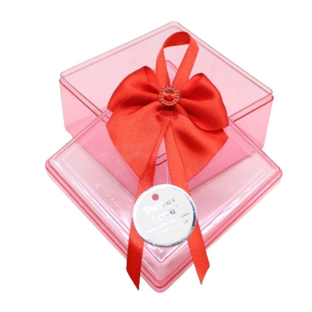 Red Square Empty Decorative Acrylic Box | Gift Box | Chocolate Box | Sweet Box | Jewellery Box | Plastic Box | Pack of 12 - Bakeyy.com - India - Red Square Empty Decorative Acrylic Box | Gift Box | Chocolate Box | Sweet Box | Jewellery Box | Plastic Box | Pack of 12 - Default Title