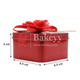Red Square Empty Decorative Tin Box | Pack of 15 | Gift Box | Chocolate Box | Sweet Box | Jewellery Box | Luxury Box | (6.5x6.5x4)cm - Bakeyy.com - India - Red Square Empty Decorative Tin Box | Pack of 15 | Gift Box | Chocolate Box | Sweet Box | Jewellery Box | Luxury Box | (6.5x6.5x4)cm - Pack of 15