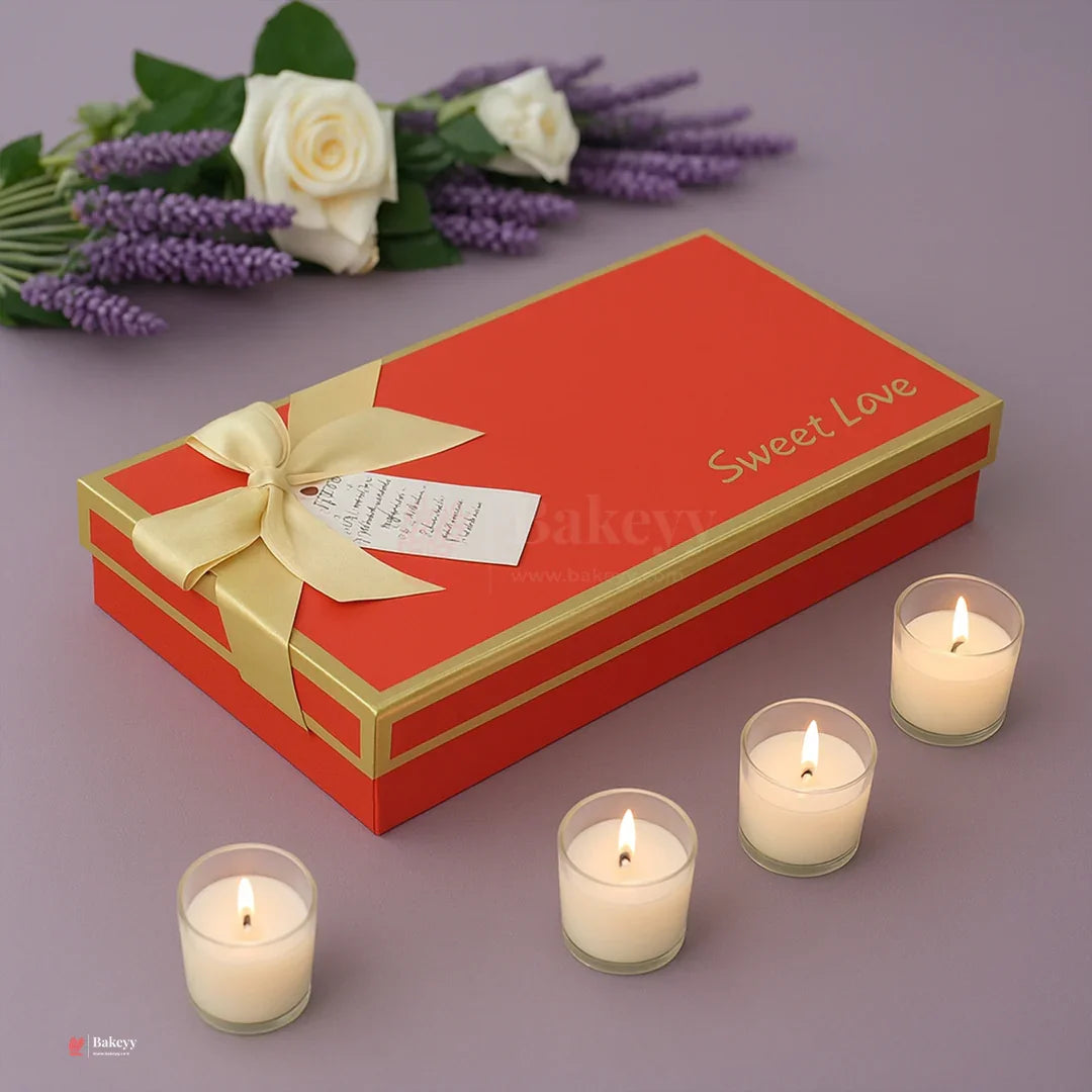 18 Cavity Hard Chocolate Box | Red Colour