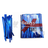 Ribbon Twist Ties | Blue Colour | Twister For Chocolate Packaging - Bakeyy.com - India - Ribbon Twist Ties | Blue Colour | Twister For Chocolate Packaging - Default Title