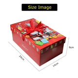 Christmas Rectangular Hamper Box with Ribbon | Cheerful Santa Gift Theme Design | Perfect for Sweets, Hampers, or Return Gifts | Pack of 5 - Bakeyy.com - India - Christmas Rectangular Hamper Box with Ribbon | Cheerful Santa Gift Theme Design | Perfect for Sweets, Hampers, or Return Gifts | Pack of 5 - Medium