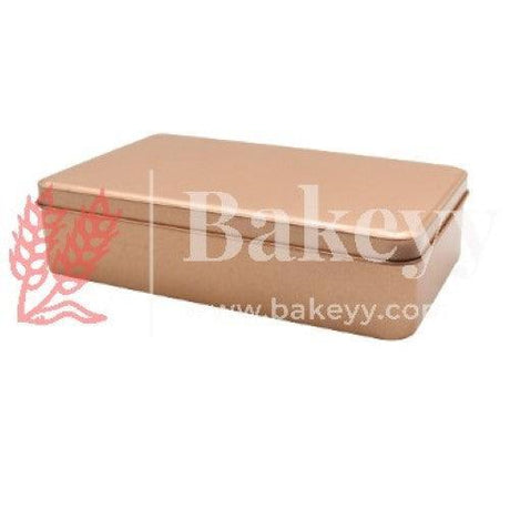 Rose Gold Rectangle Empty Decorative Tin Box | Gift Box | Chocolate Box | Sweet Box | Jewellery Box | Luxury Box | Pack of 4 | - Bakeyy.com - India - Rose Gold Rectangle Empty Decorative Tin Box | Gift Box | Chocolate Box | Sweet Box | Jewellery Box | Luxury Box | Pack of 4 | - Pack of 4