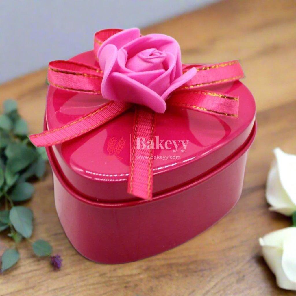 Rose Pink Heart Empty Decorative Tin Box | Gift Box | Chocolate Box | Sweet Box | Jewellery Box | Luxury Box | Pack of 18 - Bakeyy.com - India - Rose Pink Heart Empty Decorative Tin Box | Gift Box | Chocolate Box | Sweet Box | Jewellery Box | Luxury Box | Pack of 18 - Default Title