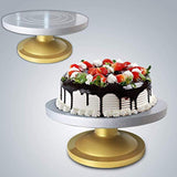 Rotating Fiber Cake Stand Cake Decorating Turntable, & Golden 12Inch (30 cm) - Bakeyy.com - India - Rotating Fiber Cake Stand Cake Decorating Turntable, & Golden 12Inch (30 cm) - Default Title