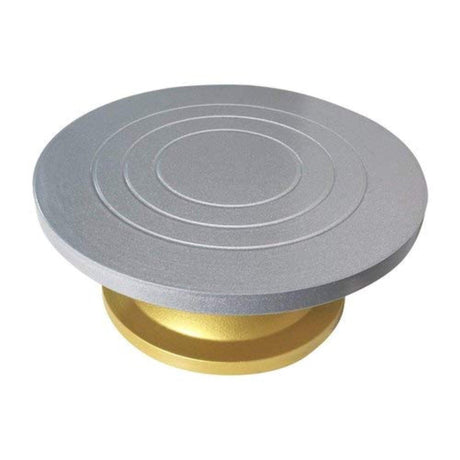 Rotating Fiber Cake Stand Cake Decorating Turntable, & Golden 12Inch (30 cm) - Bakeyy.com - India - Rotating Fiber Cake Stand Cake Decorating Turntable, & Golden 12Inch (30 cm) - Default Title