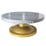 Rotating Fiber Cake Stand Cake Decorating Turntable, & Golden 12Inch (30 cm) - Bakeyy.com - India - Rotating Fiber Cake Stand Cake Decorating Turntable, & Golden 12Inch (30 cm) - Default Title