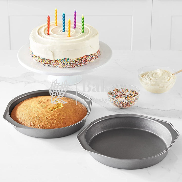 Round Cake Mould Non Stick Carbon Steel Cake Tin, 8 INCH - Bakeyy.com