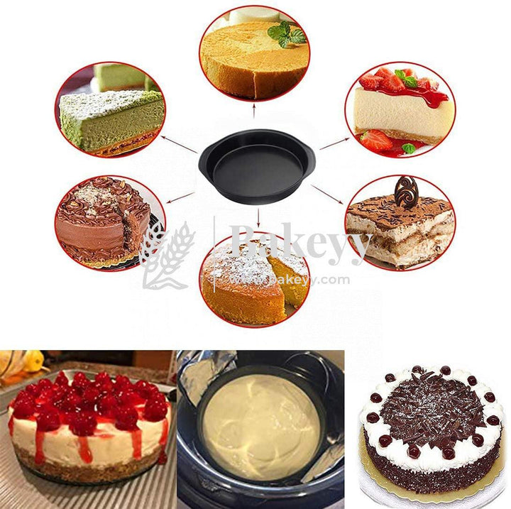 Round Cake Mould Non Stick Carbon Steel Cake Tin, 8 INCH - Bakeyy.com