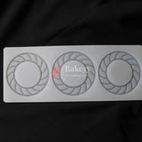 Round Designer 3 Cavity Garnishing Chocolate Mould - Bakeyy.com - India - Round Designer 3 Cavity Garnishing Chocolate Mould - Default Title