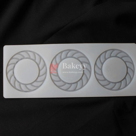 Round Designer 3 Cavity Garnishing Chocolate Mould - Bakeyy.com - India - Round Designer 3 Cavity Garnishing Chocolate Mould - Default Title