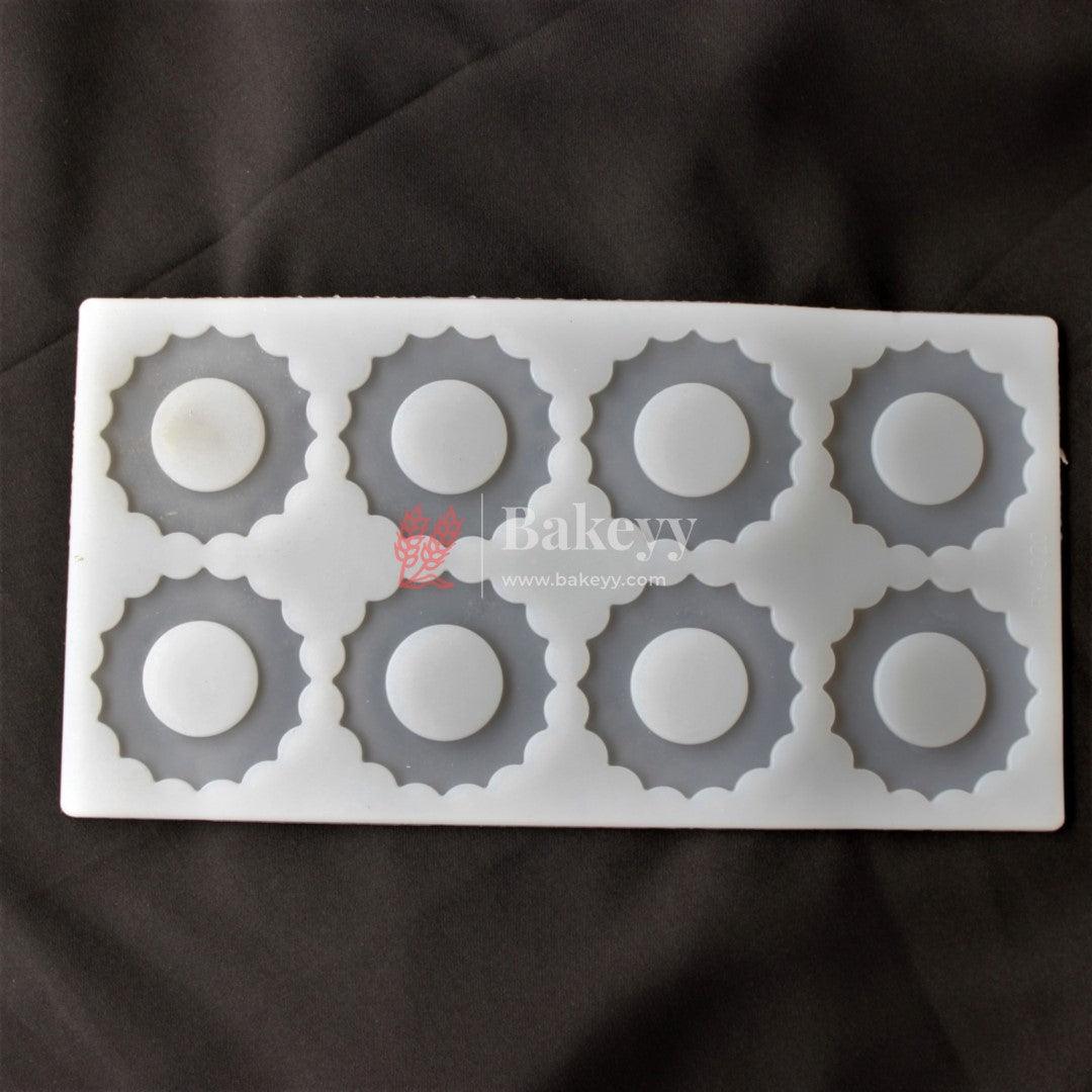 Round Designer 8 Cavity Garnishing Chocolate Mould - Bakeyy.com - India - Round Designer 8 Cavity Garnishing Chocolate Mould - Default Title