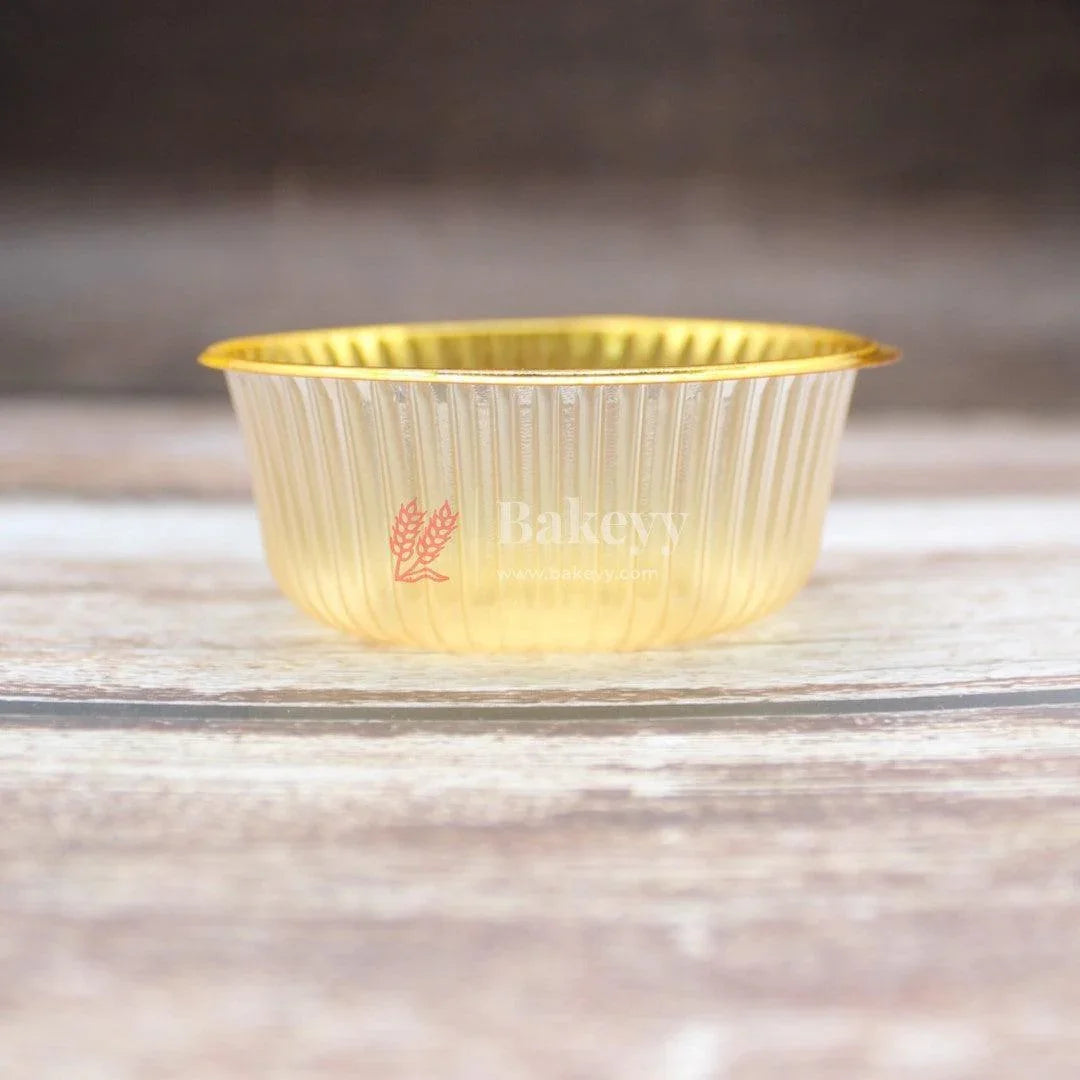round-disposable-gold-plastic-foil-tray-or-sweet-tray-orchocolate-tray-or-pack-of-100-bakeyy-com-3 - Bakeyy.com