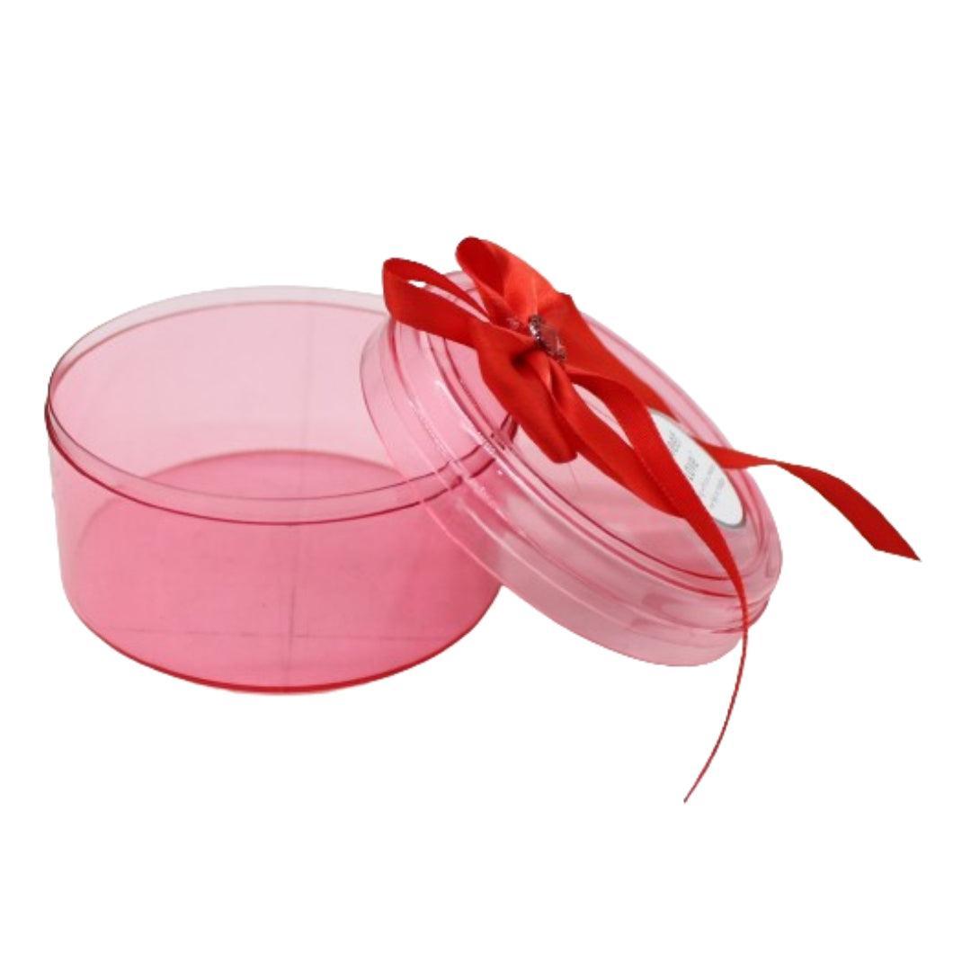Round Red Empty Decorative Acrylic Box | Gift Box | Chocolate Box | Sweet Box | Jewellery Box | Plastic Box | Pack of 12 - Bakeyy.com - India - Round Red Empty Decorative Acrylic Box | Gift Box | Chocolate Box | Sweet Box | Jewellery Box | Plastic Box | Pack of 12 - Default Title