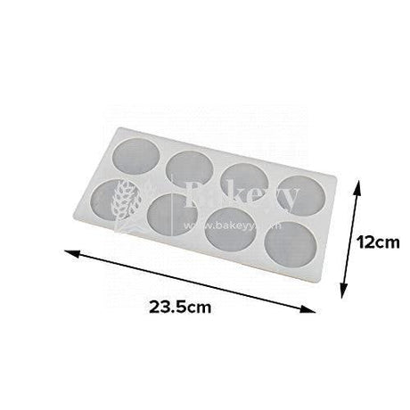 Round Shape Silicone Chocolate Garnishing Mould (8 Cavity) - Bakeyy.com - India - Round Shape Silicone Chocolate Garnishing Mould (8 Cavity) - Default Title