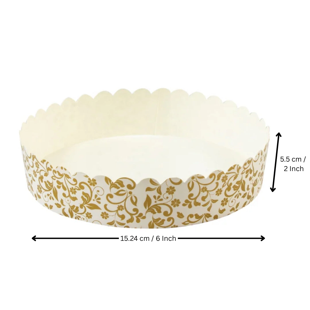 Round Bake and Serve Mould | Pack of 50| Paper Baking Mould | Plum Cake Mould