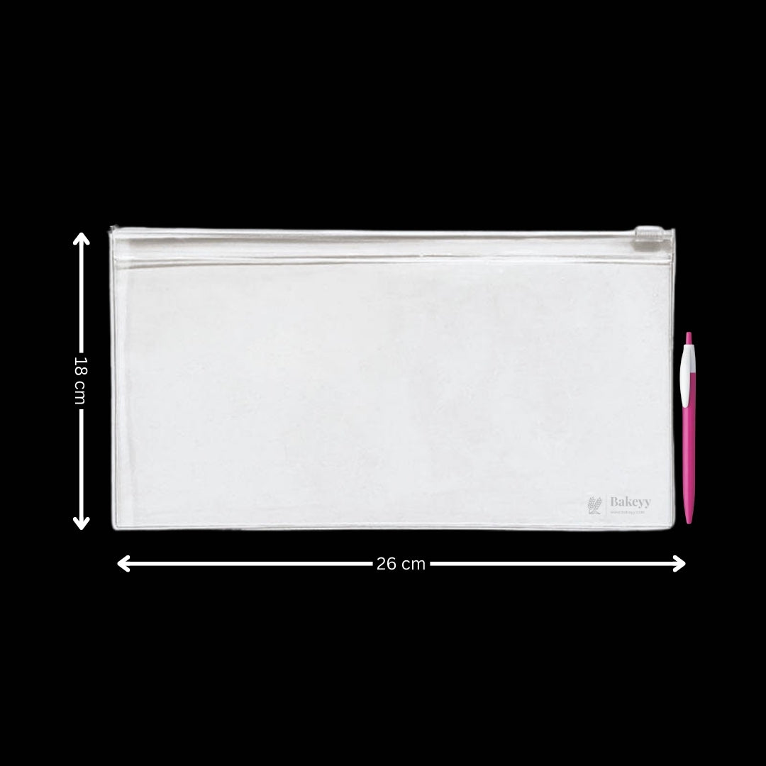 Frosted Zip Pouch with Slider Seal | Transparent Zipper Pouch | Multiple Sizes Availale | Pack of 50