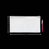 Frosted Zip Pouch with Slider Seal | Transparent Zipper Pouch | Multiple Sizes Availale | Pack of 50