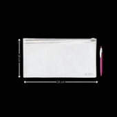 Frosted Zip Pouch with Slider Seal | Transparent Zipper Pouch | Multiple Sizes Availale | Pack of 50 - Bakeyy.com - India - Frosted Zip Pouch with Slider Seal | Transparent Zipper Pouch | Multiple Sizes Availale | Pack of 50 - 16x24 cm 290.00