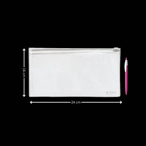 Frosted Zip Pouch with Slider Seal | Transparent Zipper Pouch | Multiple Sizes Availale | Pack of 50 - Bakeyy.com - India - Frosted Zip Pouch with Slider Seal | Transparent Zipper Pouch | Multiple Sizes Availale | Pack of 50 - 16x24 cm 290.00