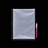 Frosted Zip Pouch with Slider Seal | Transparent Zipper Pouch | Multiple Sizes Availale | Pack of 50