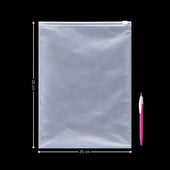 Frosted Zip Pouch with Slider Seal | Transparent Zipper Pouch | Multiple Sizes Availale | Pack of 50 - Bakeyy.com - India - Frosted Zip Pouch with Slider Seal | Transparent Zipper Pouch | Multiple Sizes Availale | Pack of 50 - 25x35 cm 500.00