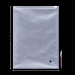 Frosted Zip Pouch with Slider Seal | Transparent Zipper Pouch | Multiple Sizes Availale | Pack of 50