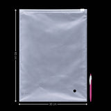 Frosted Zip Pouch with Slider Seal | Transparent Zipper Pouch | Multiple Sizes Availale | Pack of 50