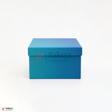 15x15x9 cm | Small Premium Dual Shade Royal Blue Glitter Finish Rigid Hamper Box| Pack Of 1