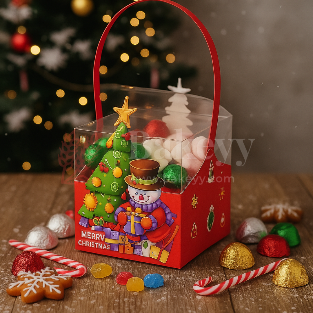 Christmas Gift Box Collection - Set of 12 | Includes Plastic Insert & Handle