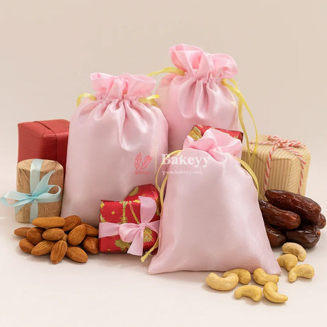 satin potli bag-pink