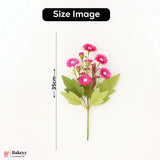 Artificial Daisies Flower Bunch – 35cm | Pink | Decorative Stick for Home & Events | Pack Of 1