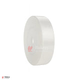 0.5 inch |18 Mtr White Satin Ribbon Roll – High-Quality Decorative Ribbon for Gift Wrapping & Crafts| 1 Roll