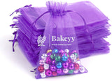 13x18 CM | Organza Potli Bags | Light  Purple Colour | Candy Bag| Pack of 50