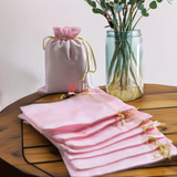 10x14 cm | Satin Potli Bags| Pink Colour | Elegant Drawstring Pouches| for Gifting and Storage|