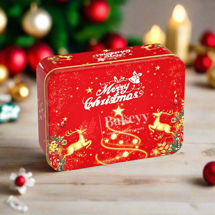 Red and Gold | Elegant Christmas Decorative Tin Box | Gift Box | Chocolate Box | Cookie Box | Luxury Box | Pack of 6 | - Bakeyy.com - India - Red and Gold | Elegant Christmas Decorative Tin Box | Gift Box | Chocolate Box | Cookie Box | Luxury Box | Pack of 6 | - Default Title